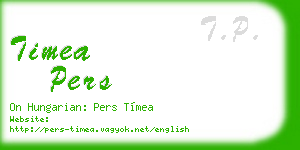 timea pers business card